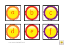 Flower Style Alphabet Practice Sheet