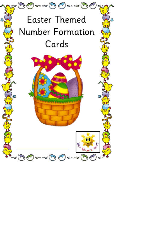 Easter Themed Number Tracing Sheets Printable pdf