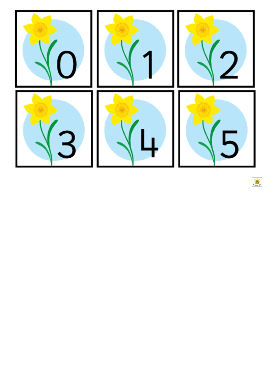 Flower 1 To 20 Number Flash Card Template Printable pdf