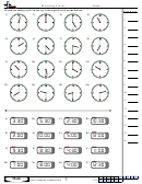 Matching Clocks Worksheet Template With Answer Key Printable pdf