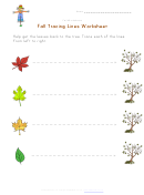 Fall Tracing Lines Worksheet