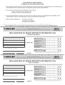 Form T-69es-bd - Declaration Of Bank Deposits Estimated Tax - 2013