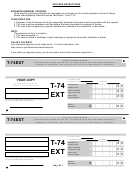 Form T-74ext - Banking Institution Excise Tax - Automatic Six Month Extension Request
