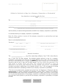 Form T-19c - Affidavit Of Authority To Sign For A Company, Corporation Or Partnership
