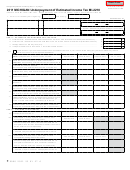 Form Mi-2210 - Michigan Underpayment Of Estimated Income Tax - 2011