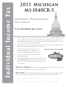 Instructions For Form Mi-1040cr-5 - Michigan Farmland Preservation Tax Credit - 2011