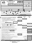 Form 41 - Oregon Fiduciary Income Tax Return - 2003