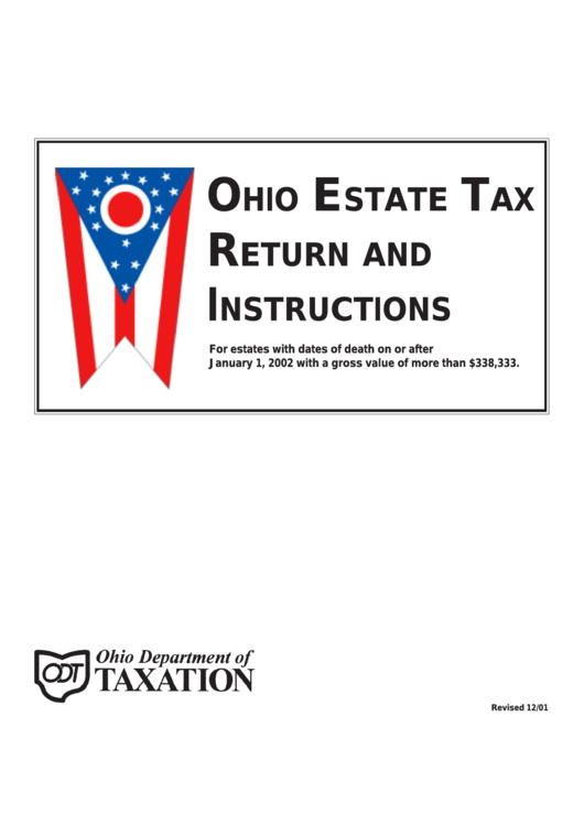 Fillable Estate Tax Form 2 - Ohio Estate Tax Return For All Resident Filings For Dates Of Death On Or After January 1, 2002 Printable pdf