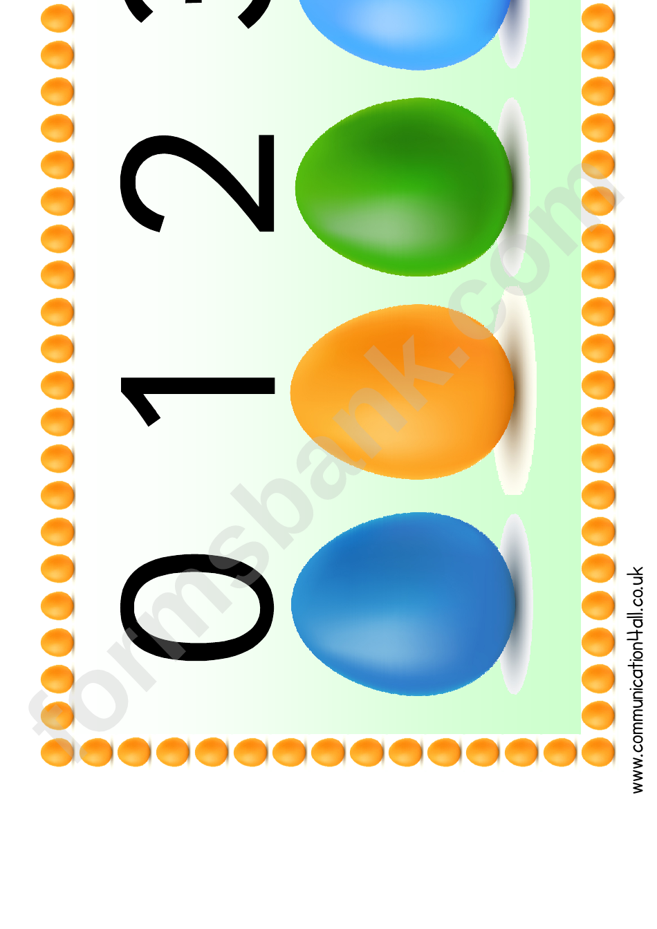Eggs Number Practice Sheet