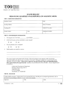 Form De 3086m - Waiver Request From Filing Quarterly Wage Report(s) On Magnetic Media