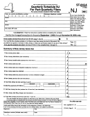 Form St-810.4 - Quarterly Schedulr Nj For Part-quarterly Filers