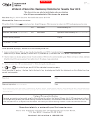 Form It Da - Affidavit Of Non-ohio Residency/domicile For Taxable Year 2013