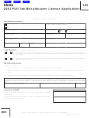 Form 853 - Pull-tab Manufacturer License Application - 2013