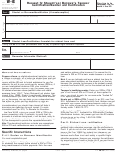 Form W-9s - Request For Student's Or Borrower's Taxpayer Identification Number And Certification