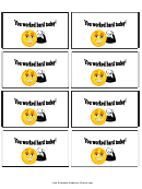 You Worked Hard Today Achievement Sticker Template