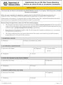 Va Form 10-0436 - Application For An Off-site Tissue Banking Waiver At A Non-profit Or Academic Institution