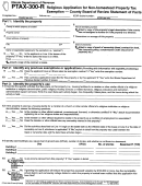 Form Ptax-300-r - Application For Religious Property Tax Exemption - County Board Of Review Statement Of Facts