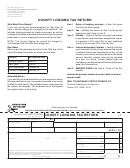 Form Dr 1485 - County Lodging Tax Return