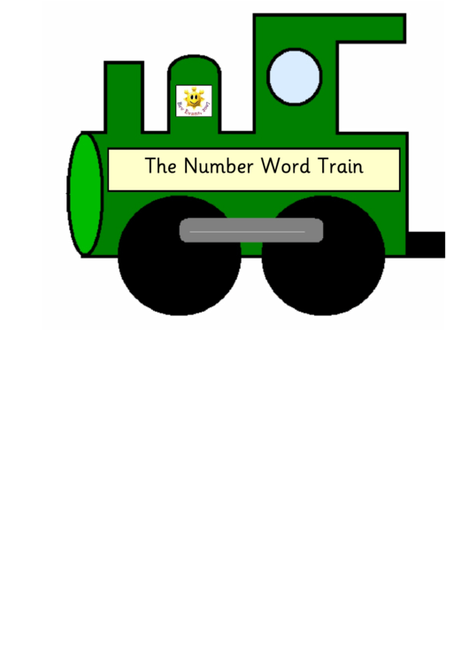 The Number Word Train Chart 0-20 Printable pdf