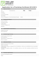 Application For A Practising Certificate 2014/2015 - The Law Society Of Tasmania Printable pdf