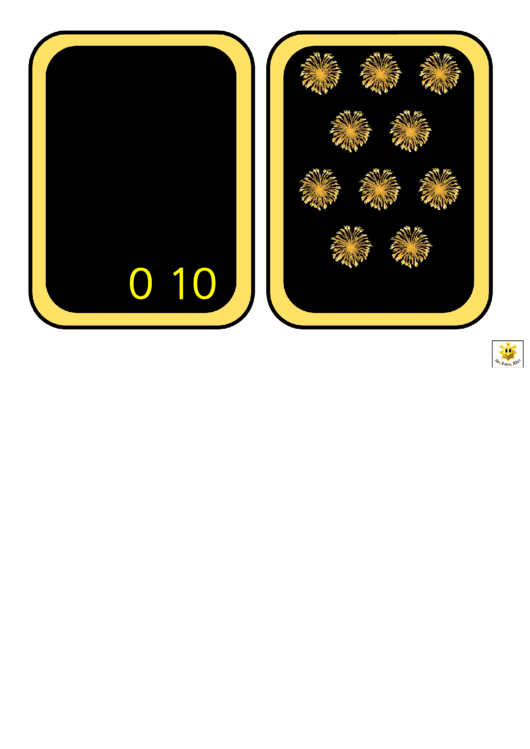 Number Bonds To 10 Fireworks Easy Template Printable pdf
