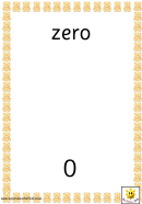 Numbers Template Zero-ten