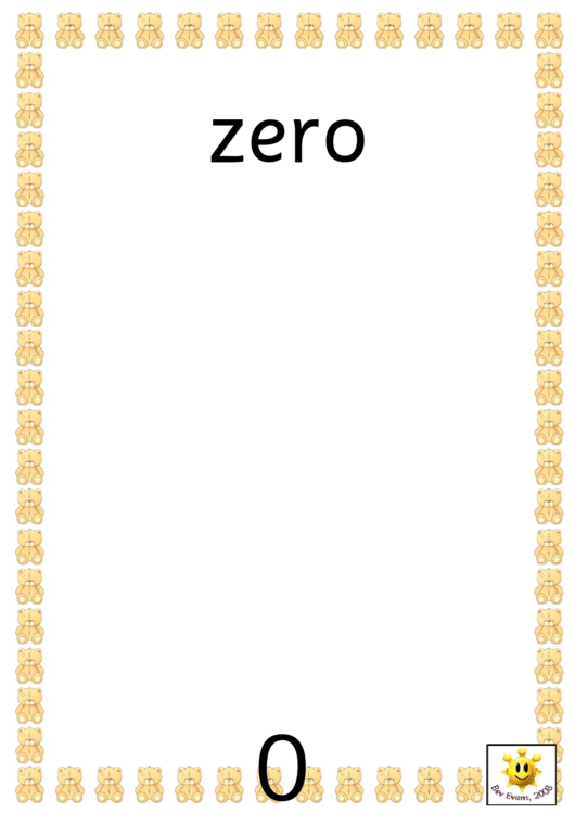 Numbers Template Zero-Ten Printable pdf