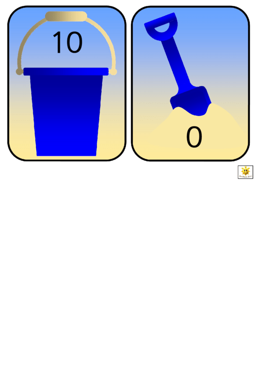 Bucket And Spade Numbers To 10 Template Printable pdf