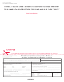 Form Dr 1465 - Retail Food Establishment Computation Worksheet For Sales Tax Deduction For Gas And/or Electricity