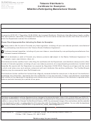 Form Dr 1286 - Tobacco Distributor's Certificate For Exemption Msa/non-participating Manufacturer Brands