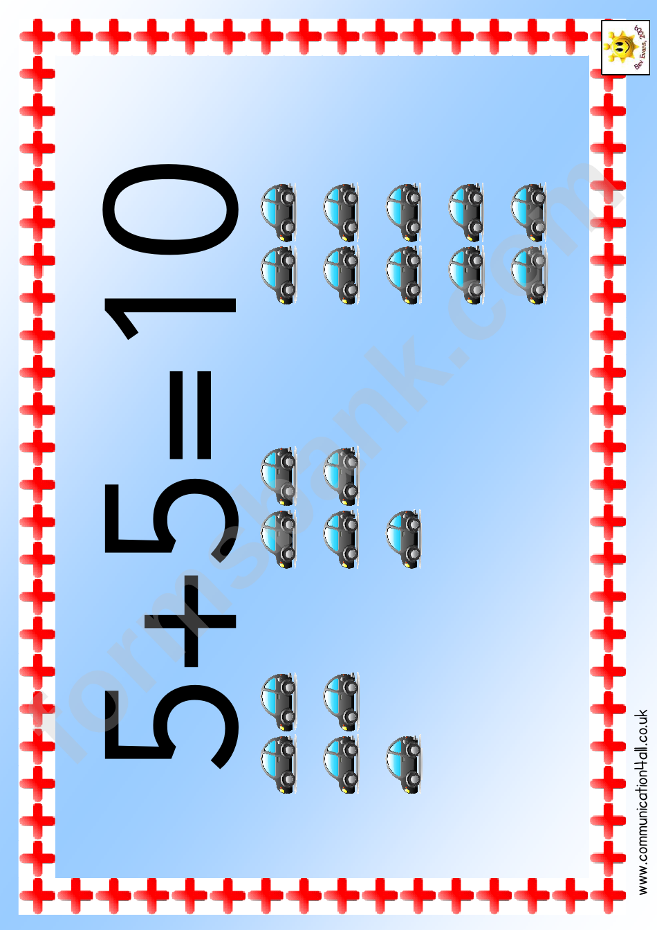 Vehicle Counting Number Chart - 0-10