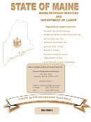 Form Eft - Maine Revenue Services And Department Of Labor Application For Tax Registration