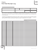 Form 858 - Alaska Pull-tab Receipt Log