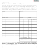 Form 3595 - Itemized Listing Of Daily Rental Property - 2005