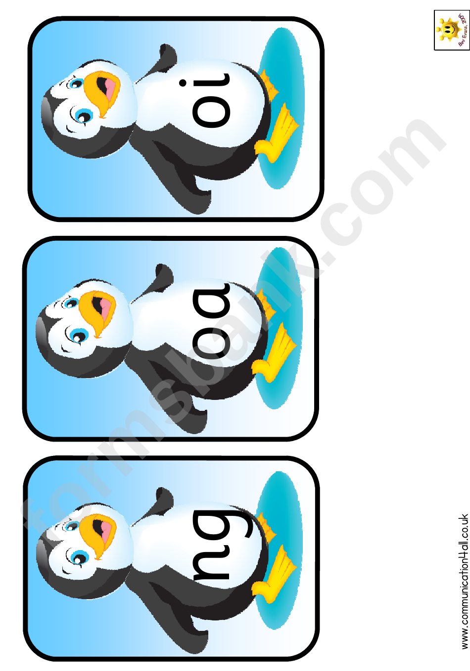 Penguin Phonetic Alphabet Chart