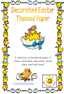 Decorated Easter Themed Paper Printable pdf