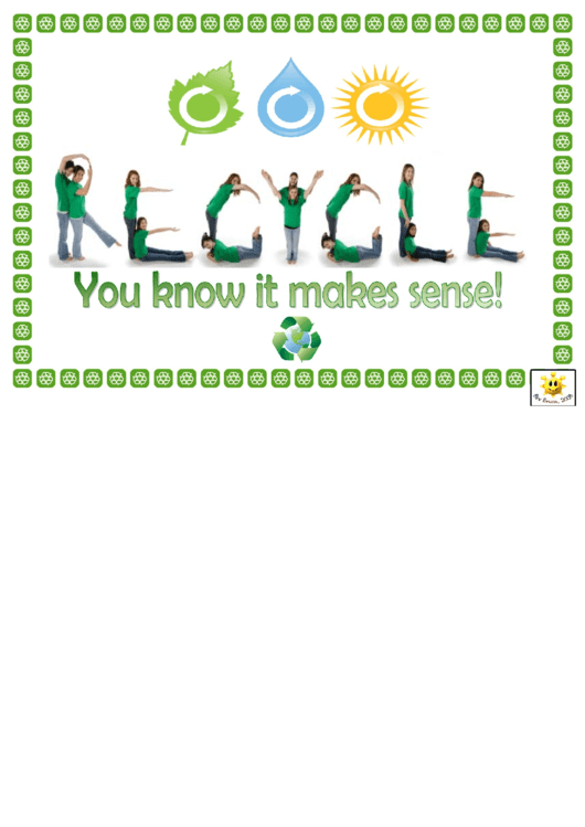 Recycling Is Important Classroom Poster Printable pdf