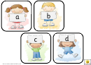 Girl And Boy Alphabet Card Template