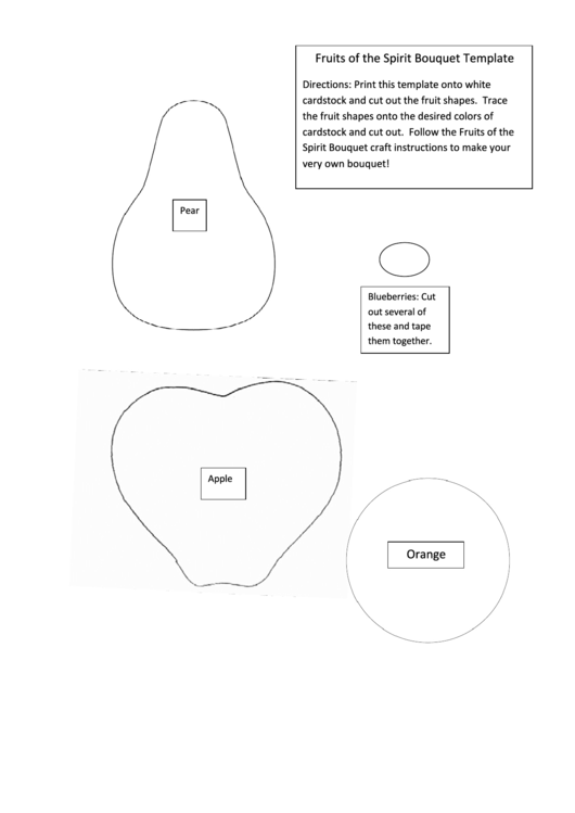 Fruits Template Printable pdf