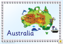 Australia Word Card Template Printable pdf