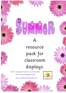 Summer Style Word Card Template
