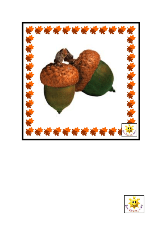 Autumn Style Flash Card Template Printable pdf