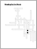 Weeding Out The Words Crossword Puzzle Template
