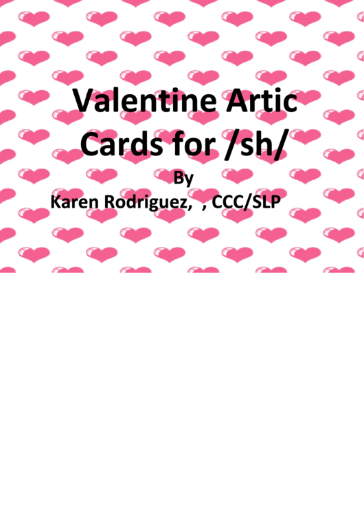 Valentine Artic Cards For /sh/ Printable pdf