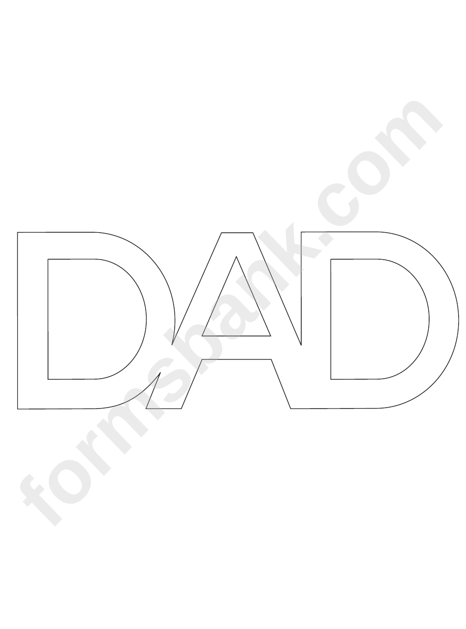 "Dad" Photo Frame Template