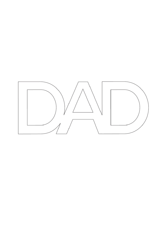 "Dad" Photo Frame Template Printable pdf