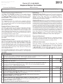 Form Ct-1120 Dwc - Displaced Worker Tax Credits - 2013