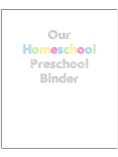 Homeschool Preschool Binder Template With Schedule And Lesson Plans Printable pdf