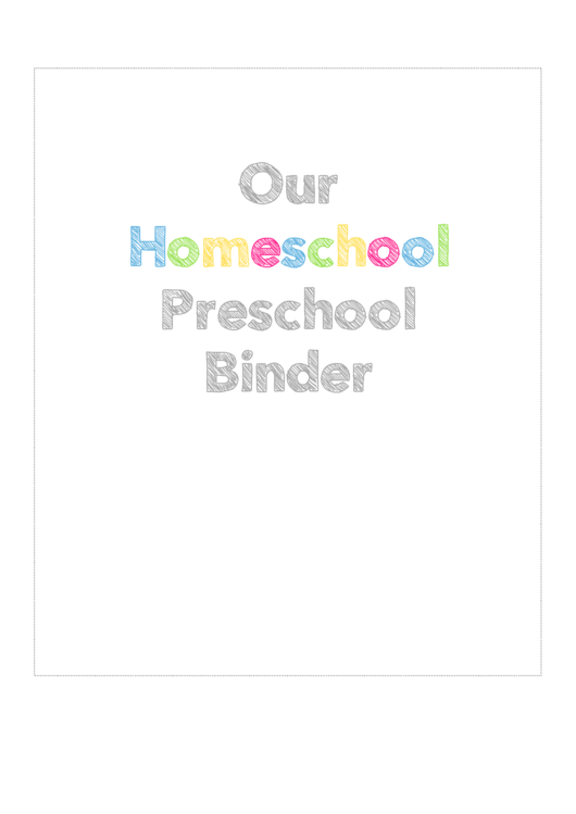 Homeschool Preschool Binder Template With Schedule And Lesson Plans