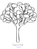 Tree In Fall Coloring Sheet